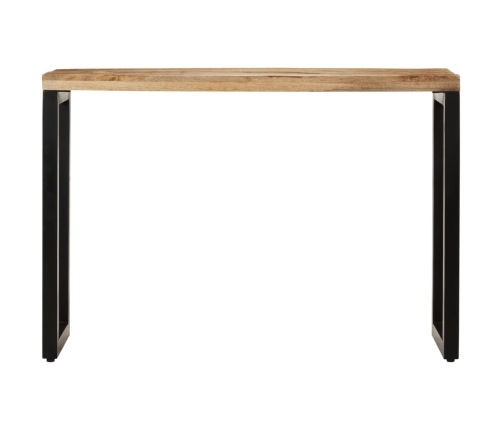 Mesa consola madera maciza de mango rugosa 110x35x76 cm