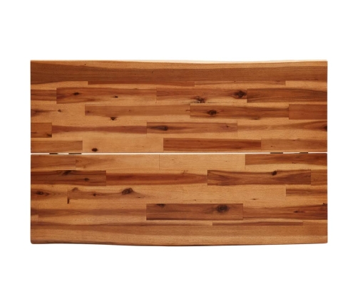 Juego de comedor con borde vivo 3 piezas madera maciza acacia