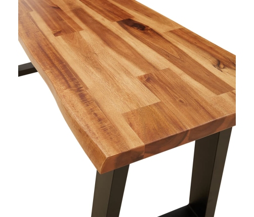 Juego de comedor con borde vivo 3 piezas madera maciza acacia