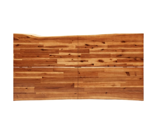 Juego de comedor con borde vivo 3 piezas madera maciza acacia