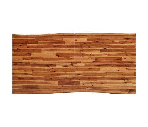 Juego de comedor con borde vivo 3 piezas madera maciza acacia