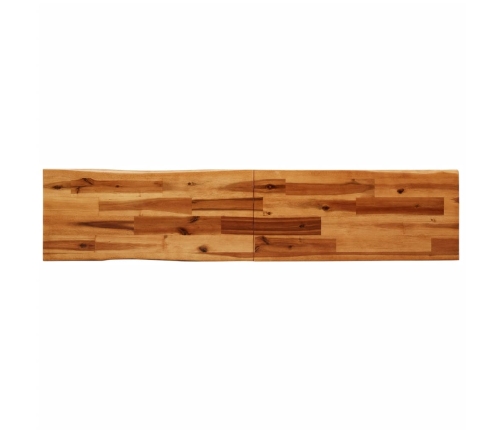 Juego de comedor con borde vivo 3 piezas madera maciza acacia