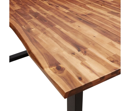 Juego de comedor con borde vivo 3 piezas madera maciza acacia