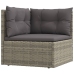 Set de muebles de jardín 6 pzas y cojines ratán sintético gris