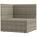 Set de muebles de jardín 6 pzas y cojines ratán sintético gris