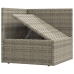 Set de muebles de jardín 6 pzas y cojines ratán sintético gris