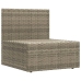 Set de muebles de jardín 6 pzas y cojines ratán sintético gris