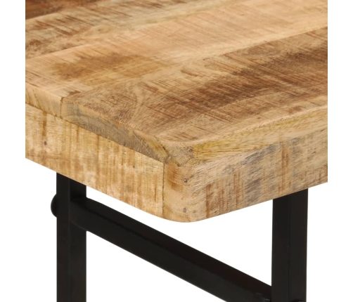 Mesa consola madera maciza de mango y hierro 112x36x76 cm