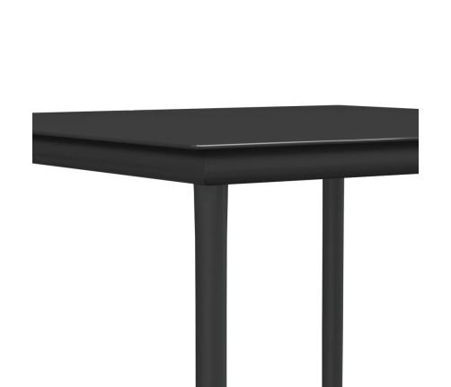 Juego comedor jardín 3 piezas y cojines ratán sintético y acero
