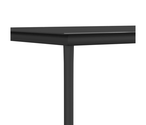 Juego comedor jardín 7 piezas y cojines ratán sintético y acero