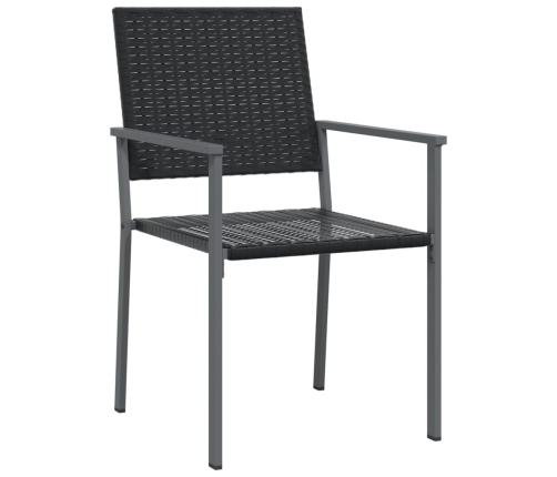 Juego de comedor para jardín 7 piezas ratán sintético y acero