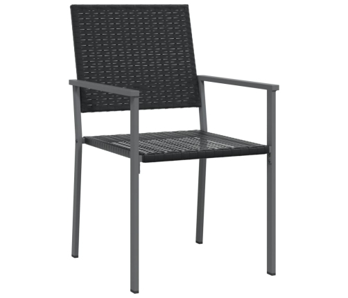 Juego de comedor para jardín 7 piezas ratán sintético y acero