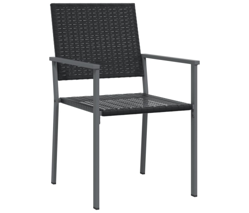 Juego de comedor para jardín 9 piezas ratán sintético y acero