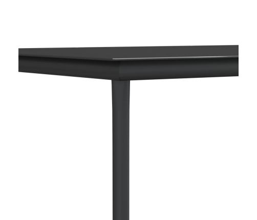 Juego comedor jardín 5 piezas y cojines ratán sintético y acero