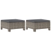 Set de muebles de jardín 6 pzas y cojines ratán sintético gris