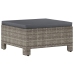 Set de muebles de jardín 6 pzas y cojines ratán sintético gris