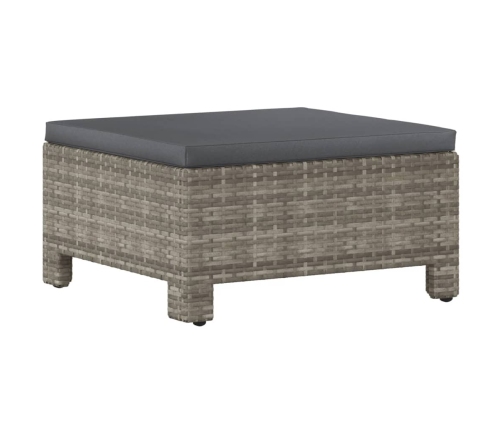 Set de muebles de jardín 5 pzas y cojines ratán sintético gris