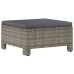 Set de muebles de jardín 5 pzas y cojines ratán sintético gris