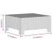 Set de muebles de jardín 5 pzas y cojines ratán sintético gris