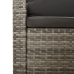 Set de muebles de jardín 6 pzas y cojines ratán sintético gris