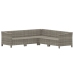 Set de muebles de jardín 5 pzas y cojines ratán sintético gris