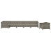 Set de muebles de jardín 7 pzas y cojines ratán sintético gris
