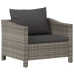 Set de muebles de jardín 7 pzas y cojines ratán sintético gris