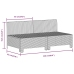 Set de muebles de jardín 7 pzas y cojines ratán sintético gris