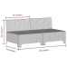 Set de muebles de jardín 7 pzas y cojines ratán sintético gris