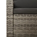 Set de muebles de jardín 8 pzas y cojines ratán sintético gris