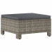 Set de muebles de jardín 9 pzas y cojines ratán sintético gris