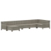 Set de muebles de jardín 7 pzas y cojines ratán sintético gris