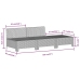 Set de muebles de jardín 7 pzas y cojines ratán sintético gris