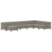 Set de muebles de jardín 8 pzas y cojines ratán sintético gris