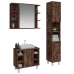 Set de muebles baño 3 pzas madera contrachapada roble ahumado