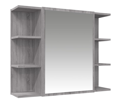 Set de muebles de baño 3 pzas madera contrachapada gris sonoma