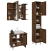 Set de muebles de baño 3 pzas madera contrachapada roble marrón