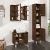 Set de muebles de baño 3 pzas madera contrachapada roble marrón