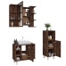 Set de muebles baño 3 pzas madera contrachapada roble ahumado