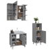 Set de muebles de baño 3 pzas madera contrachapada gris sonoma