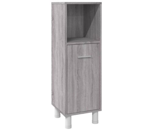 Set de muebles de baño 3 pzas madera contrachapada gris sonoma