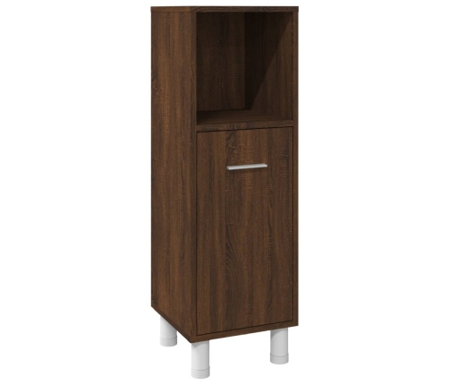 Set de muebles de baño 3 pzas madera contrachapada roble marrón