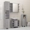 Set de armario de baño 4 pzas madera contrachapada gris sonoma