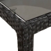 Set de comedor de jardín 7 pzas y cojines ratán sintético negro