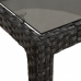Set de comedor de jardín 9 pzas y cojines ratán sintético negro