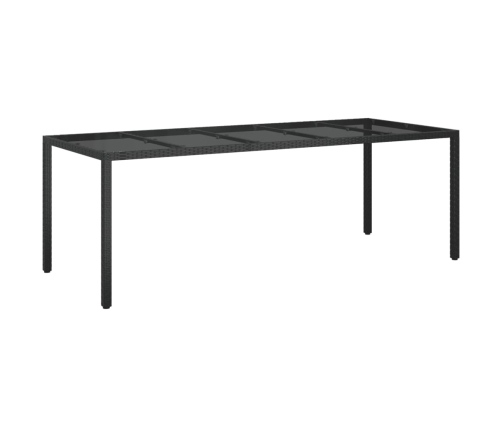 Set de comedor jardín 11 pzas con cojines ratán sintético negro