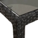 Set de comedor jardín 11 pzas con cojines ratán sintético negro