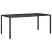Set de comedor de jardín 9 pzas y cojines ratán sintético negro