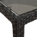 Set de comedor de jardín 9 pzas y cojines ratán sintético negro