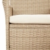 Set comedor de jardín 3 pzas con cojines ratán sintético beige